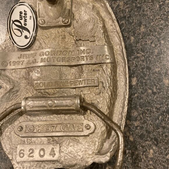 NASCAR Jeff Gordon solid pewter Belt Buckle Made in USA - Picture 3 of 7